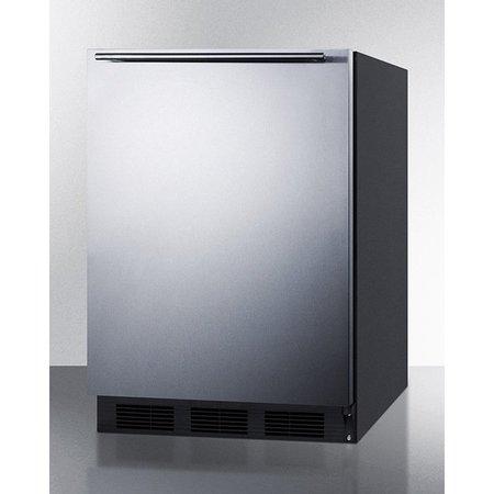 SUMMIT APPLIANCE DIV. Summit  Freestanding All Refrigerator 5.5 Cu. Ft. Black/Stainless Steel FF7BKSSHH